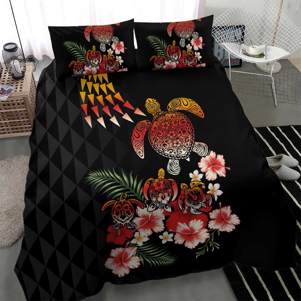 Hawaiian Hibiscus Turtle and Tropical Flower Bedding Set Dynamic Vibe