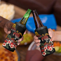 Hawaiian Hibiscus Turtle and Tropical Flower 4 in 1 Can Cooler Tumbler Dynamic Vibe