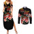 Hawaiian Hibiscus Turtle and Tropical Flower Couples Matching Summer Maxi Dress and Long Sleeve Button Shirt Dynamic Vibe