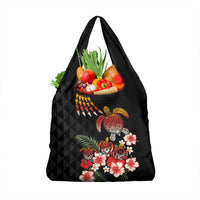 Hawaiian Hibiscus Turtle and Tropical Flower Grocery Bag Dynamic Vibe