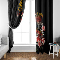 Hawaiian Hibiscus Turtle and Tropical Flower Window Curtain Dynamic Vibe