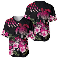 Hawaiian Hibiscus Turtle and Tropical Flower Baseball Jersey Sweet Vibe