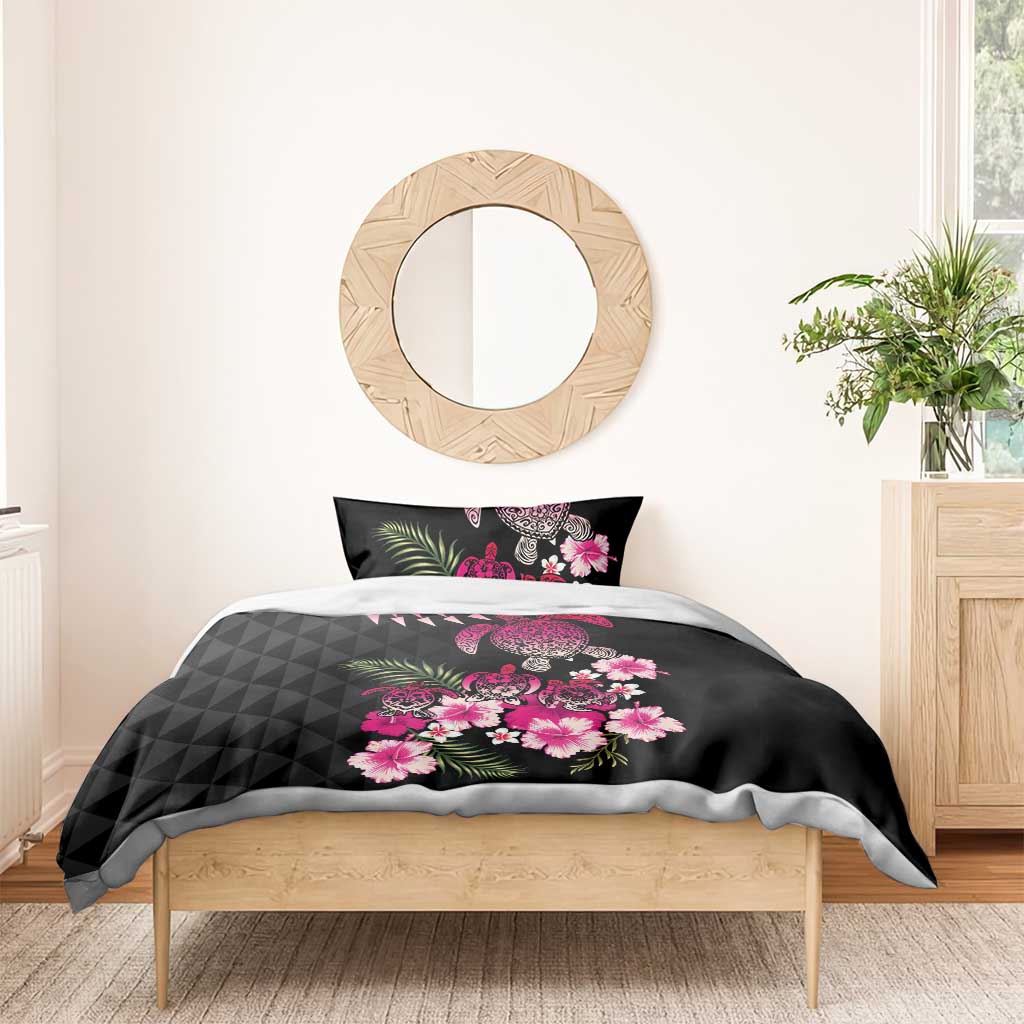 Hawaiian Hibiscus Turtle and Tropical Flower Bedding Set Sweet Vibe
