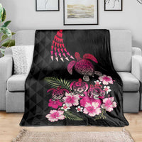 Hawaiian Hibiscus Turtle and Tropical Flower Blanket Sweet Vibe