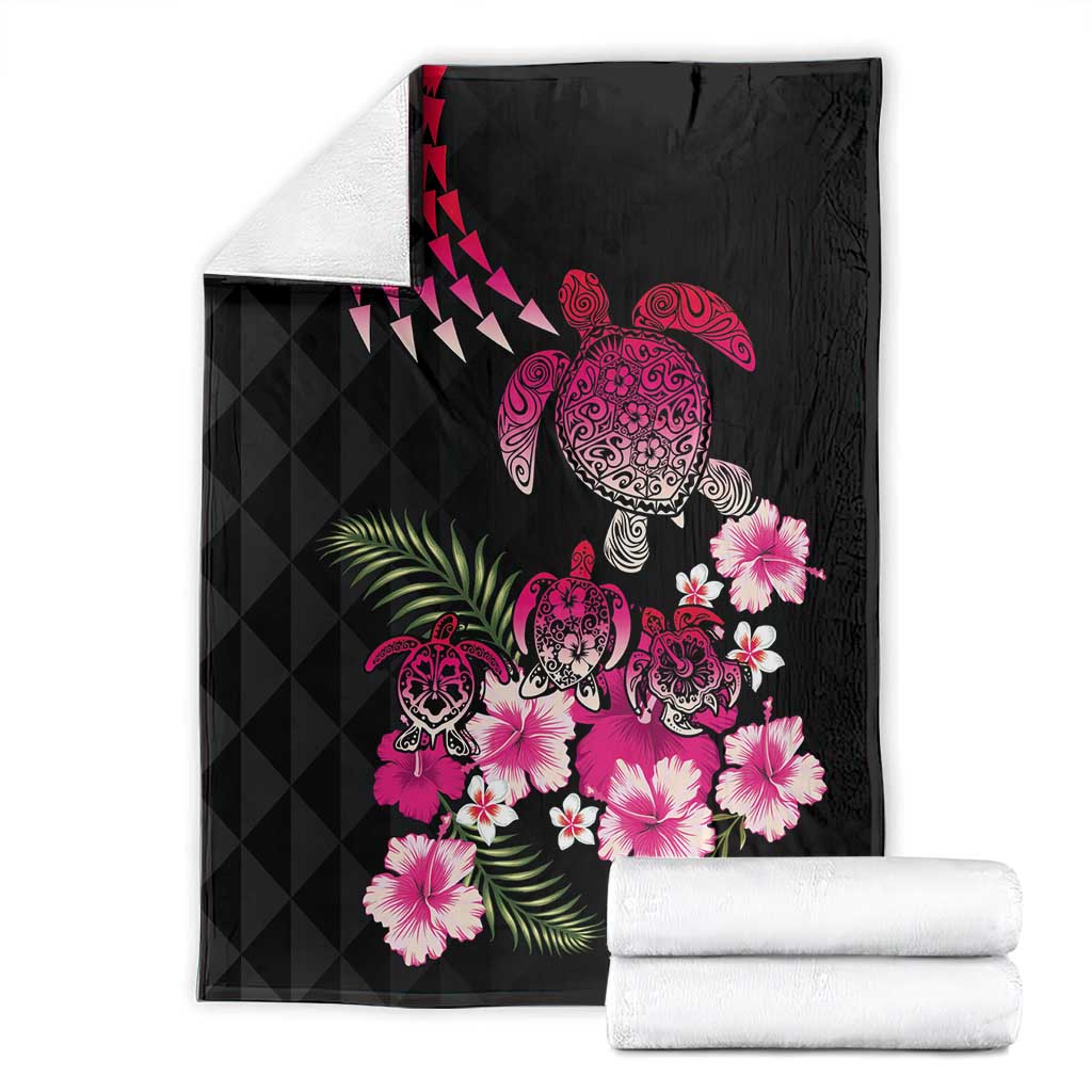 Hawaiian Hibiscus Turtle and Tropical Flower Blanket Sweet Vibe