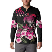 Hawaiian Hibiscus Turtle and Tropical Flower Button Sweatshirt Sweet Vibe