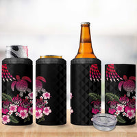 Hawaiian Hibiscus Turtle and Tropical Flower 4 in 1 Can Cooler Tumbler Sweet Vibe