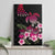 Hawaiian Hibiscus Turtle and Tropical Flower Canvas Wall Art Sweet Vibe