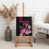 Hawaiian Hibiscus Turtle and Tropical Flower Canvas Wall Art Sweet Vibe