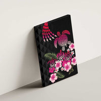 Hawaiian Hibiscus Turtle and Tropical Flower Canvas Wall Art Sweet Vibe