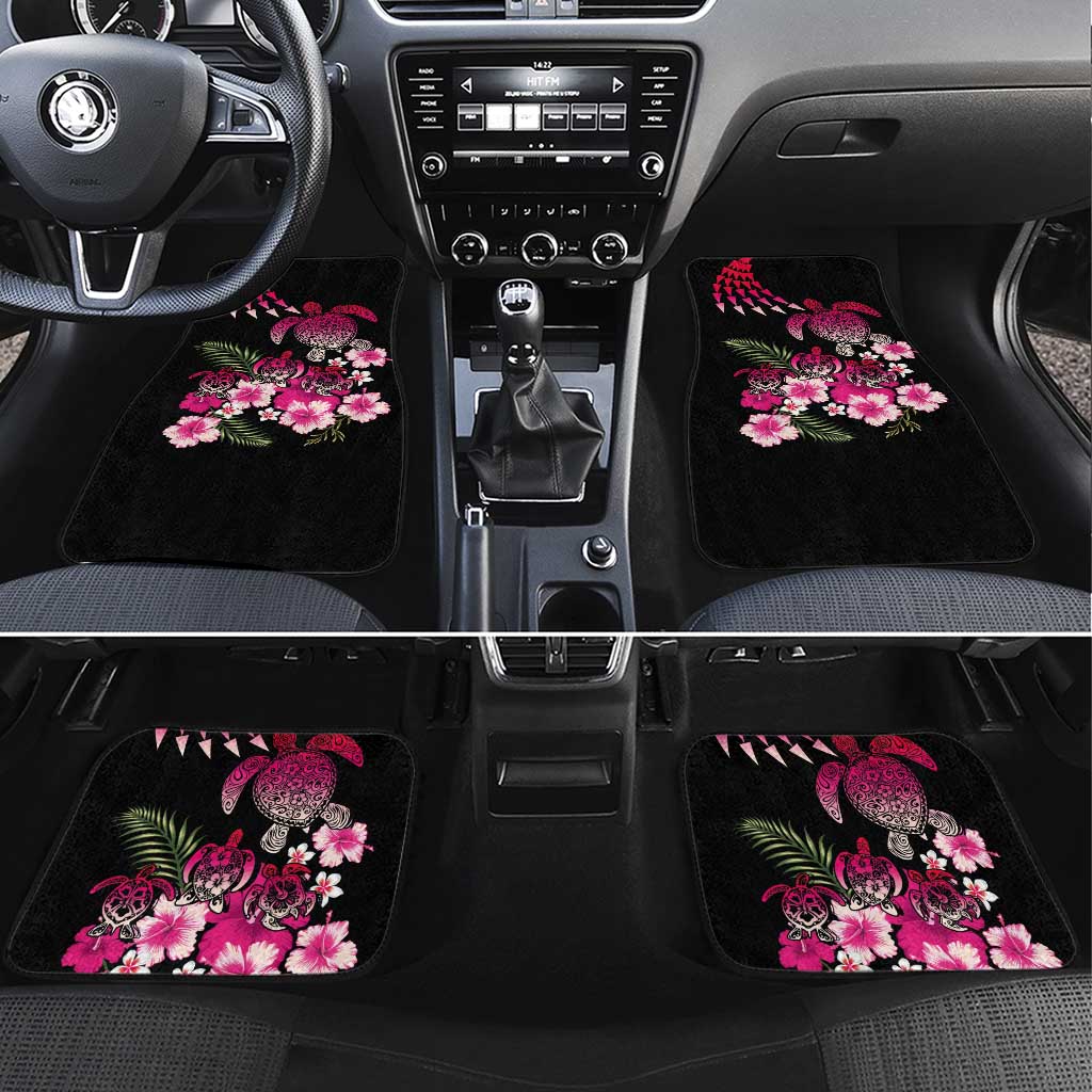 Hawaiian Hibiscus Turtle and Tropical Flower Car Mats Sweet Vibe