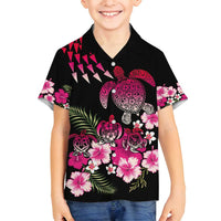 Hawaiian Hibiscus Turtle and Tropical Flower Family Matching Long Sleeve Bodycon Dress and Hawaiian Shirt Sweet Vibe