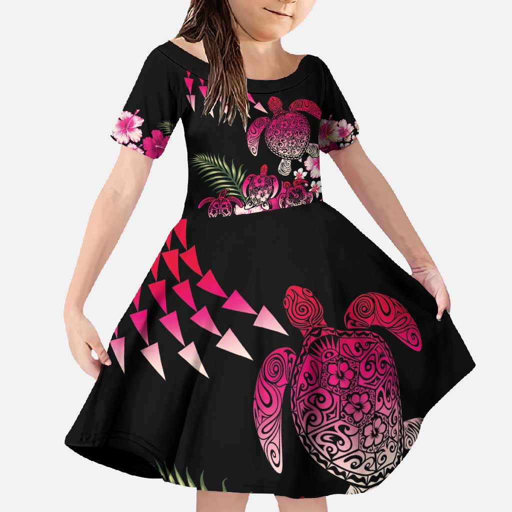 Hawaiian Hibiscus Turtle and Tropical Flower Family Matching Summer Maxi Dress and Hawaiian Shirt Sweet Vibe