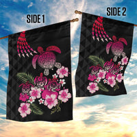 Hawaiian Hibiscus Turtle and Tropical Flower Garden Flag Sweet Vibe