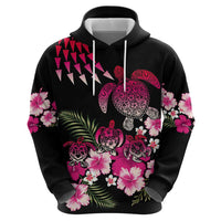 Hawaiian Hibiscus Turtle and Tropical Flower Hoodie Sweet Vibe