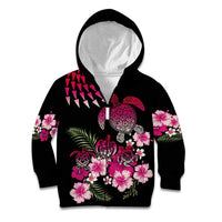 Hawaiian Hibiscus Turtle and Tropical Flower Kid Hoodie Sweet Vibe