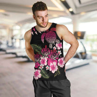 Hawaiian Hibiscus Turtle and Tropical Flower Men Tank Top Sweet Vibe