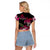 Hawaiian Hibiscus Turtle and Tropical Flower Raglan Cropped T Shirt Sweet Vibe