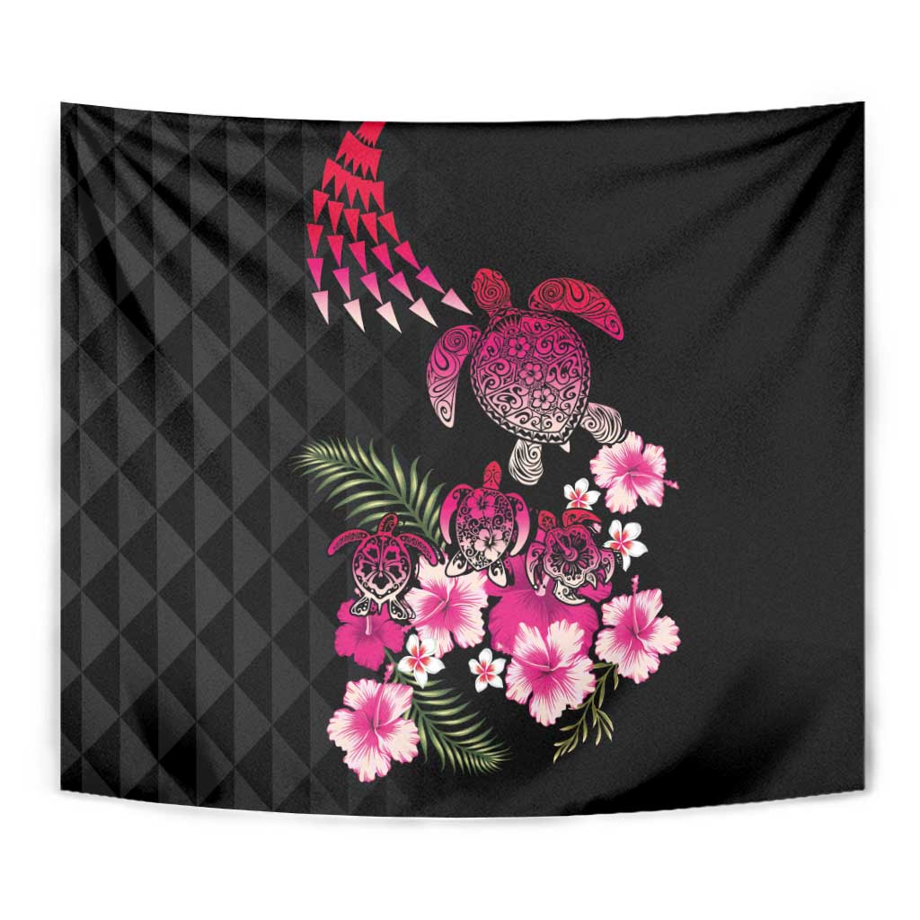 Hawaiian Hibiscus Turtle and Tropical Flower Tapestry Sweet Vibe