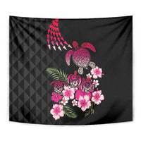 Hawaiian Hibiscus Turtle and Tropical Flower Tapestry Sweet Vibe