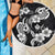 Hawaiian-Polynesian Art Tattoo Beach Blanket Hibiscus and Plumeria Grayscale