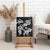 Hawaiian-Polynesian Art Tattoo Canvas Wall Art Hibiscus and Plumeria Grayscale