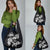 Hawaiian-Polynesian Art Tattoo Grocery Bag Hibiscus and Plumeria Grayscale