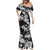 Hawaiian-Polynesian Art Tattoo Mermaid Dress Hibiscus and Plumeria Grayscale