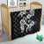 Hawaiian-Polynesian Art Tattoo Quilt Hibiscus and Plumeria Grayscale