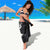 Hawaiian-Polynesian Art Tattoo Sarong Hibiscus and Plumeria Grayscale