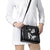 Hawaiian-Polynesian Art Tattoo Shoulder Handbag Hibiscus and Plumeria Grayscale