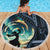 Samoan Siapo Motif and Siva Afi Dance Beach Blanket