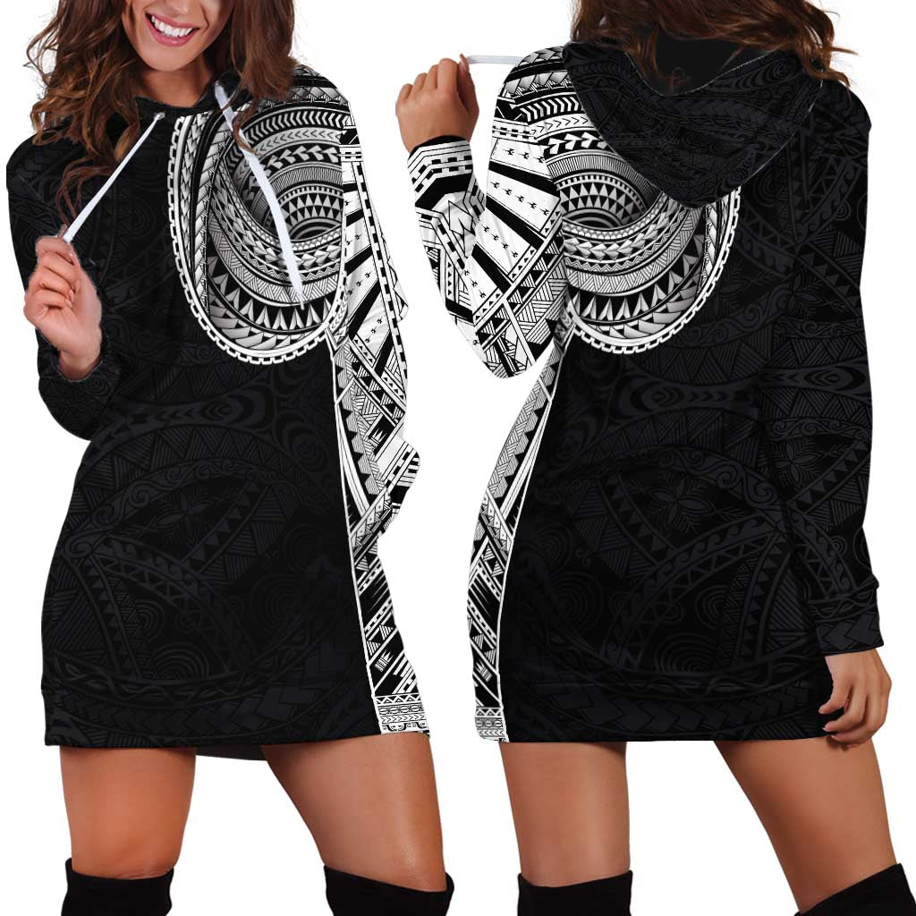 Samoan Art Tattoo Polynesian Pattern Hoodie Dress