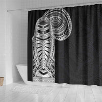 Samoan Art Tattoo Polynesian Pattern Shower Curtain