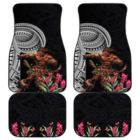 Samoan Warrior Art Tattoo Car Mats Polynesian Pattern and Teuila