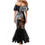 Samoan Warrior Art Tattoo Mermaid Dress Polynesian Pattern and Teuila