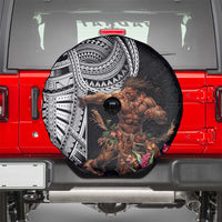 Samoan Warrior Art Tattoo Spare Tire Cover Polynesian Pattern and Teuila LT03 - Polynesian Pride