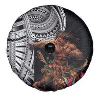 Samoan Warrior Art Tattoo Spare Tire Cover Polynesian Pattern and Teuila LT03 - Polynesian Pride