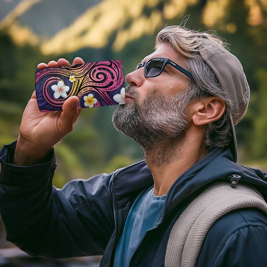 Hawaiian Octopus Tattoo and Frangipani 4 in 1 Can Cooler Tumbler