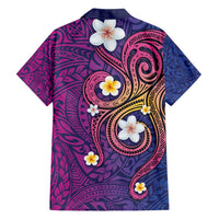 Hawaiian Octopus Tattoo and Frangipani Family Matching Summer Maxi Dress and Hawaiian Shirt LT03 - Polynesian Pride