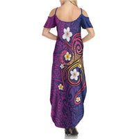 Hawaiian Octopus Tattoo and Frangipani Family Matching Summer Maxi Dress and Hawaiian Shirt LT03 - Polynesian Pride