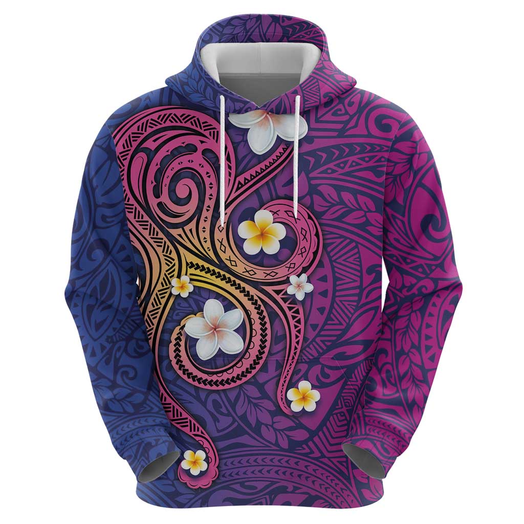 Hawaiian Octopus Tattoo and Frangipani Hoodie