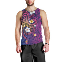 Hawaiian Octopus Tattoo and Frangipani Men Tank Top