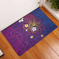 Hawaiian Octopus Tattoo and Frangipani Rubber Doormat LT03 - Polynesian Pride
