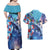 Hawaii Aloha Whales Couples Matching Off Shoulder Maxi Dress and Hawaiian Shirt Hibiscus and Whales with Polynesian Pattern - Polynesian Pride