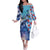 Hawaii Aloha Whales Family Matching Off The Shoulder Long Sleeve Dress and Hawaiian Shirt Hibiscus and Whales with Polynesian Pattern - Polynesian Pride