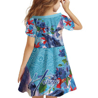 Hawaii Aloha Whales Family Matching Off Shoulder Maxi Dress and Hawaiian Shirt Hibiscus and Whales with Polynesian Pattern - Polynesian Pride