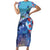Hawaii Aloha Whales Family Matching Short Sleeve Bodycon Dress and Hawaiian Shirt Hibiscus and Whales with Polynesian Pattern - Polynesian Pride