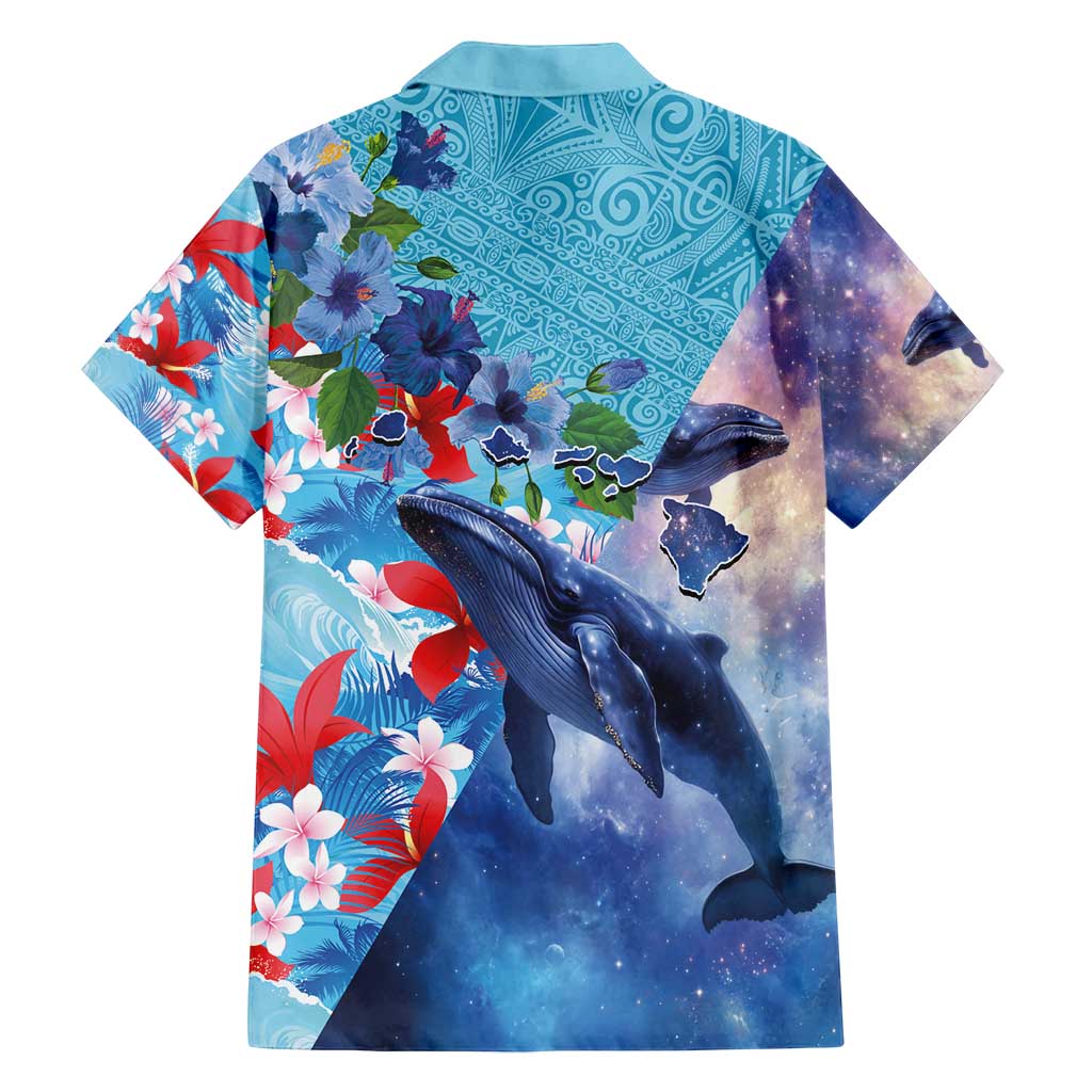 Hawaii Aloha Whales Family Matching Tank Maxi Dress and Hawaiian Shirt Hibiscus and Whales with Polynesian Pattern - Polynesian Pride