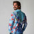 Hawaii Aloha Whales Long Sleeve Polo Shirt Hibiscus and Whales with Polynesian Pattern - Polynesian Pride